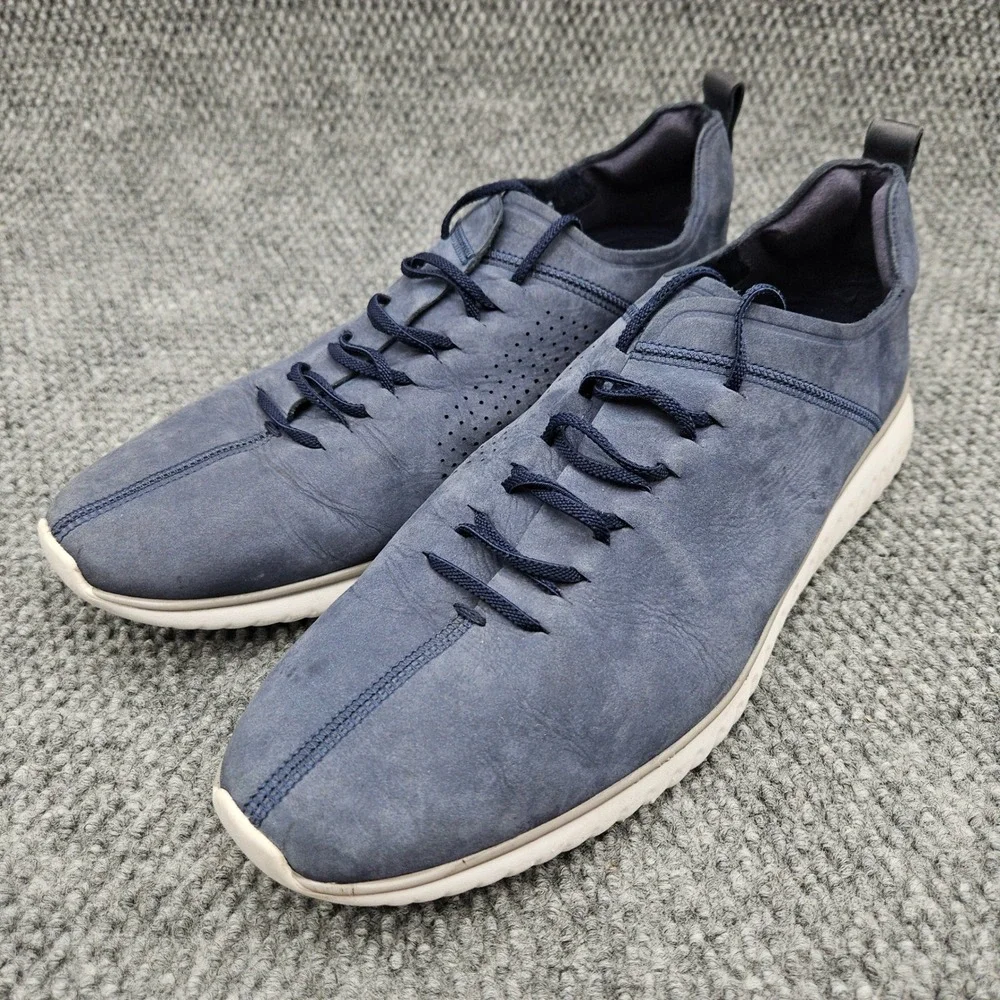 Cole Haan Men's 12 Blue Grand Motion Zerogrand Oxford Shoes Casual Dress Leather